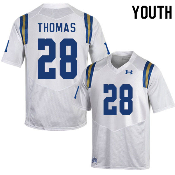 Youth #28 Evan Thomas UCLA Bruins College Football Jerseys Sale-White - Click Image to Close
